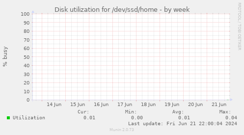 Disk utilization for /dev/ssd/home